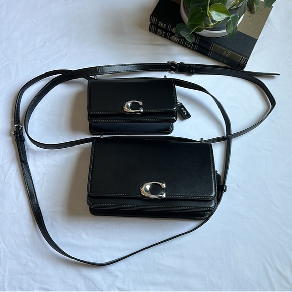 Coach Black Leather Bandit Elegant Black Crossbody Bags - Picture 1 of 13